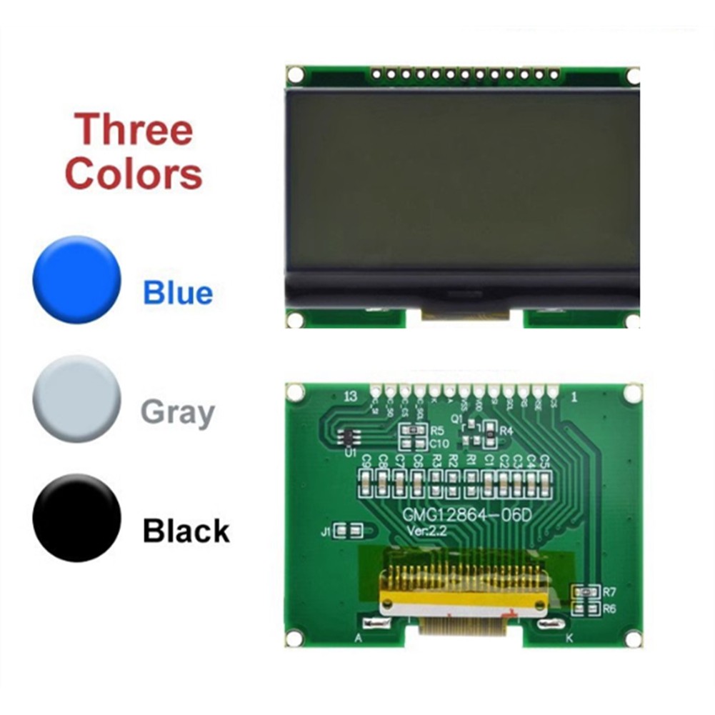 LCD12864-06D Module 128x 64 DOTS COG LCD Module ST7565 Driver Module Grey W6M9