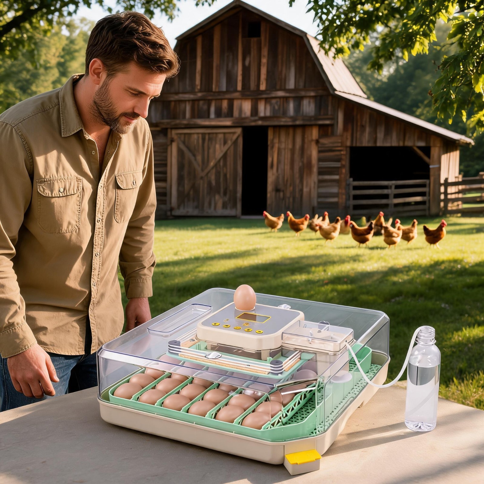 48 Eggs Incubator with Automatic Egg Turning Precise Temp & Humidity Control New