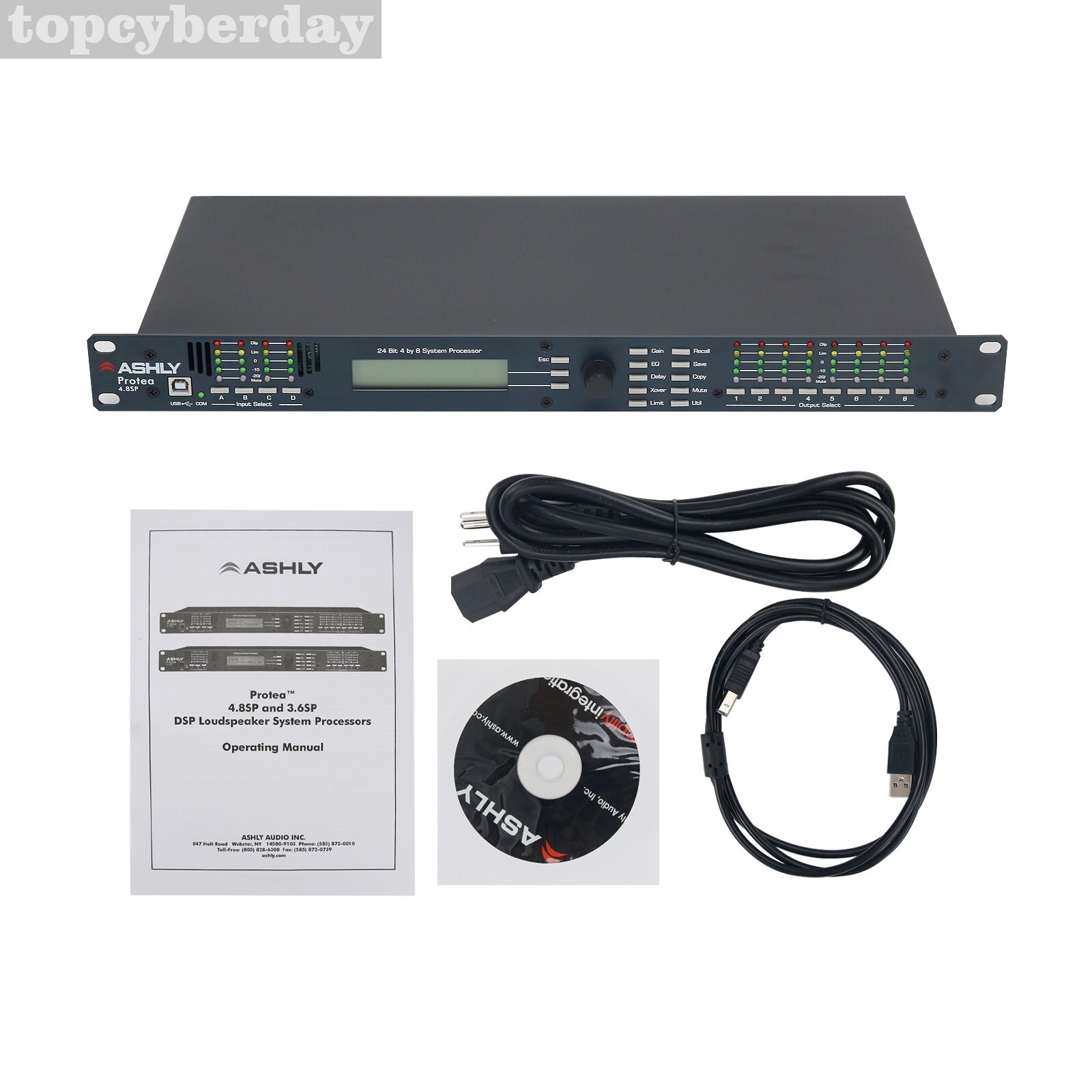 4.8SP DSP Digital Audio Processor Software 4 In 8 Out Profession Sound System US