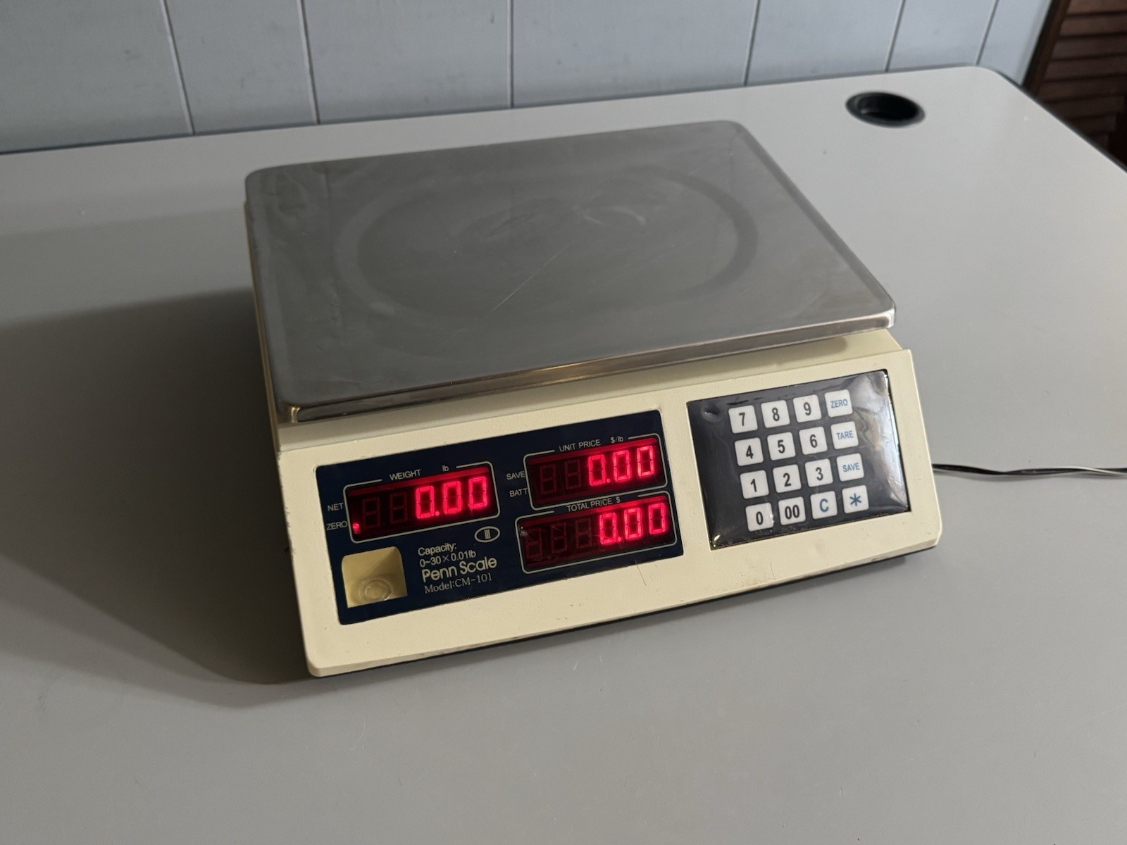 Penn Scale Tabletop Capacity: 0~30x0.01lb CM-101 - MINT CONDITION