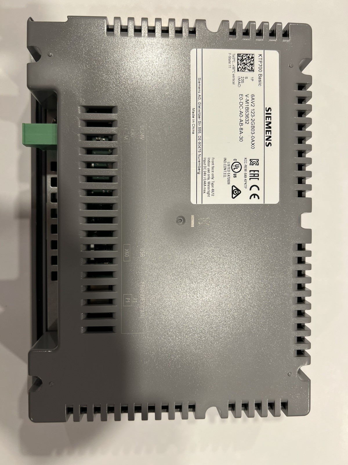 SIMATIC HMI, KTP700 Basic, Basic Panel, Key/touch operation, 6AV2 123-2GB03-0AX0