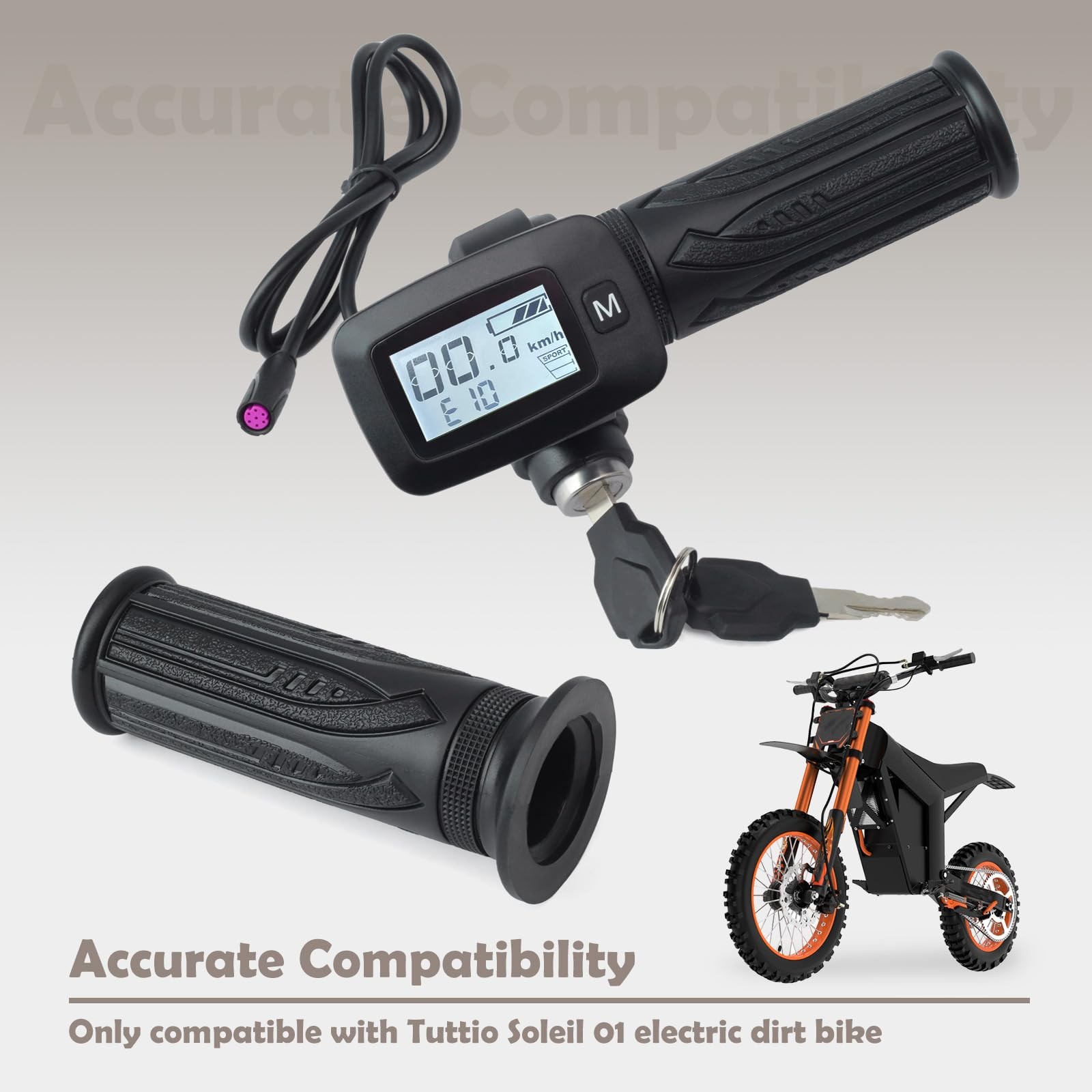 48V Throttle Replacement with M Key Button for Electric Dirt Bike Upgrade