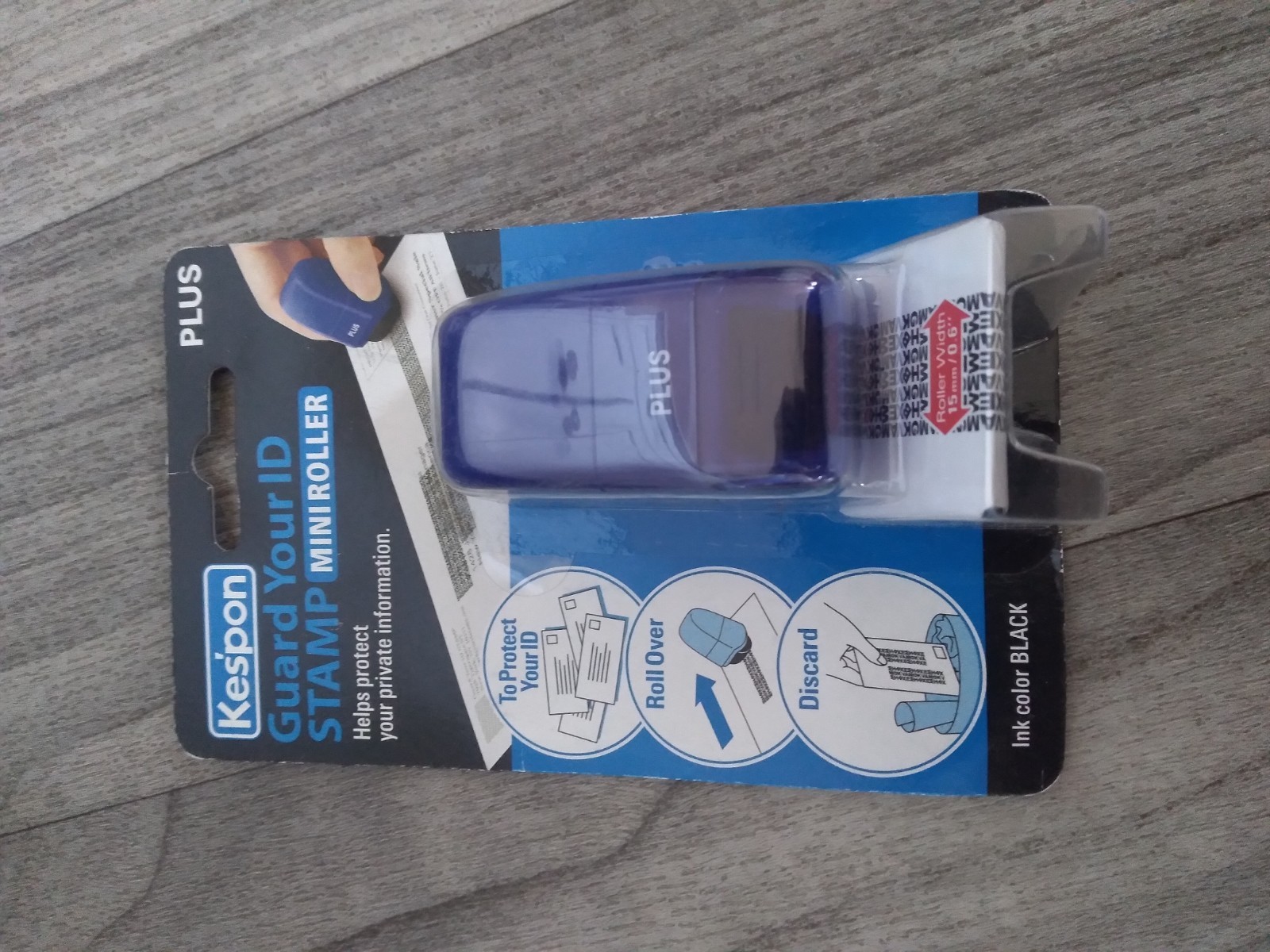 NEW Kespon Guard Your ID Stamp Mini Roller