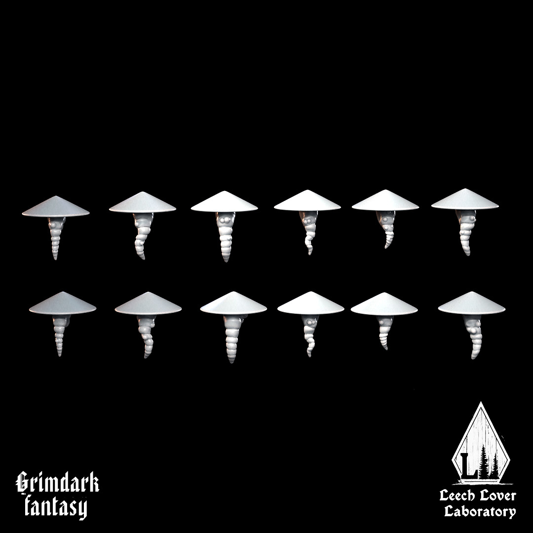 28mm Kitbash Ashigaru Fodder Heads for Turnip, Sludge Grimdark Wargaming