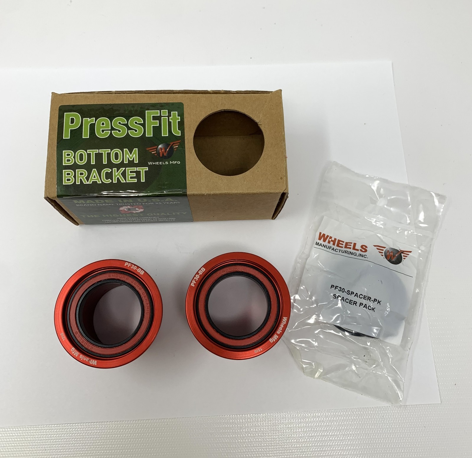 Wheels MFG Pressfit 30 External Bottom Bracket Zero Ceramic Bearings