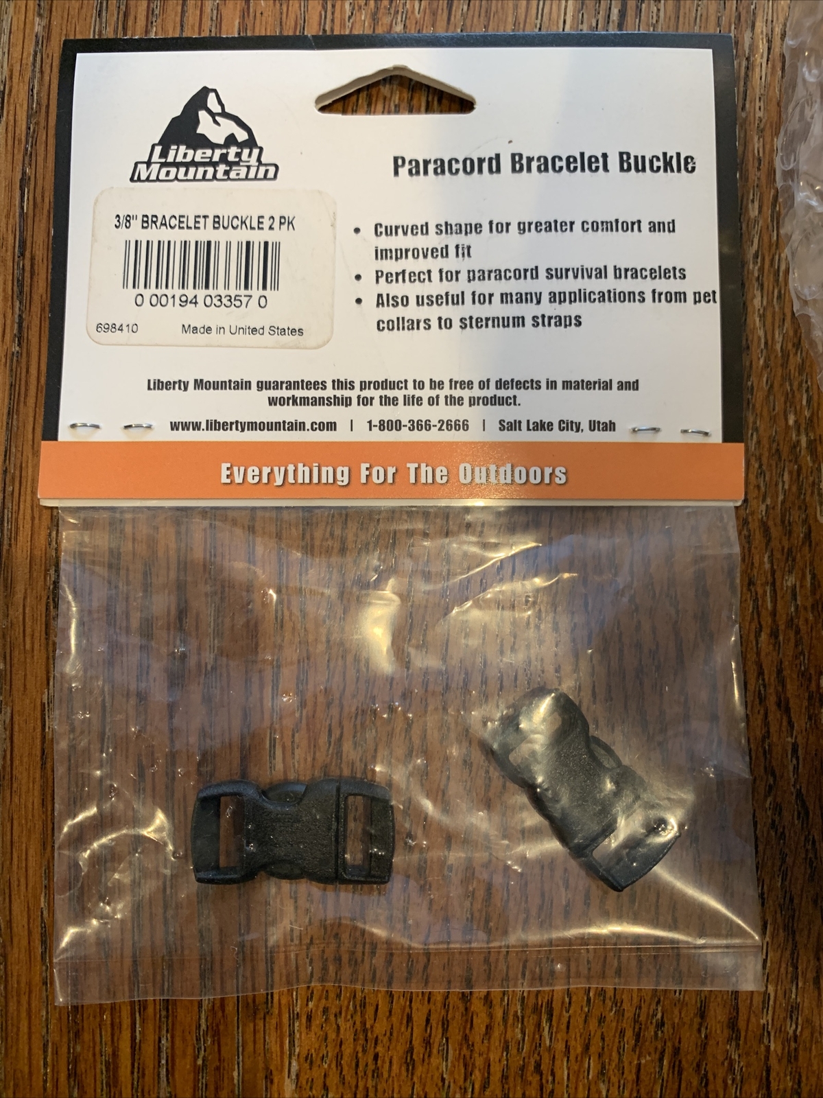 Package Of 2 Liberty Mountain Paracord Bracelet Buckles 3/8”