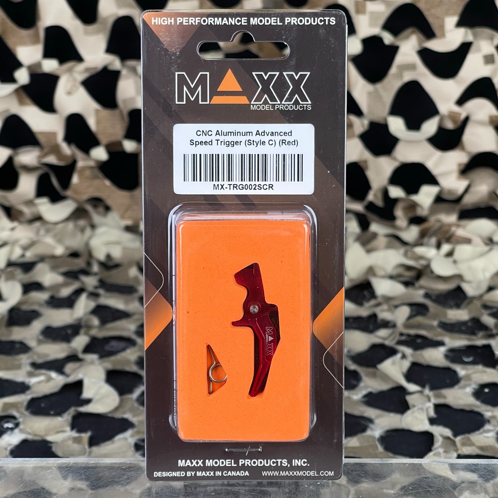 NEW Maxx Model CNC Aluminum Advanced Speed Trigger Style C - Red (MX-TRG002SCR)