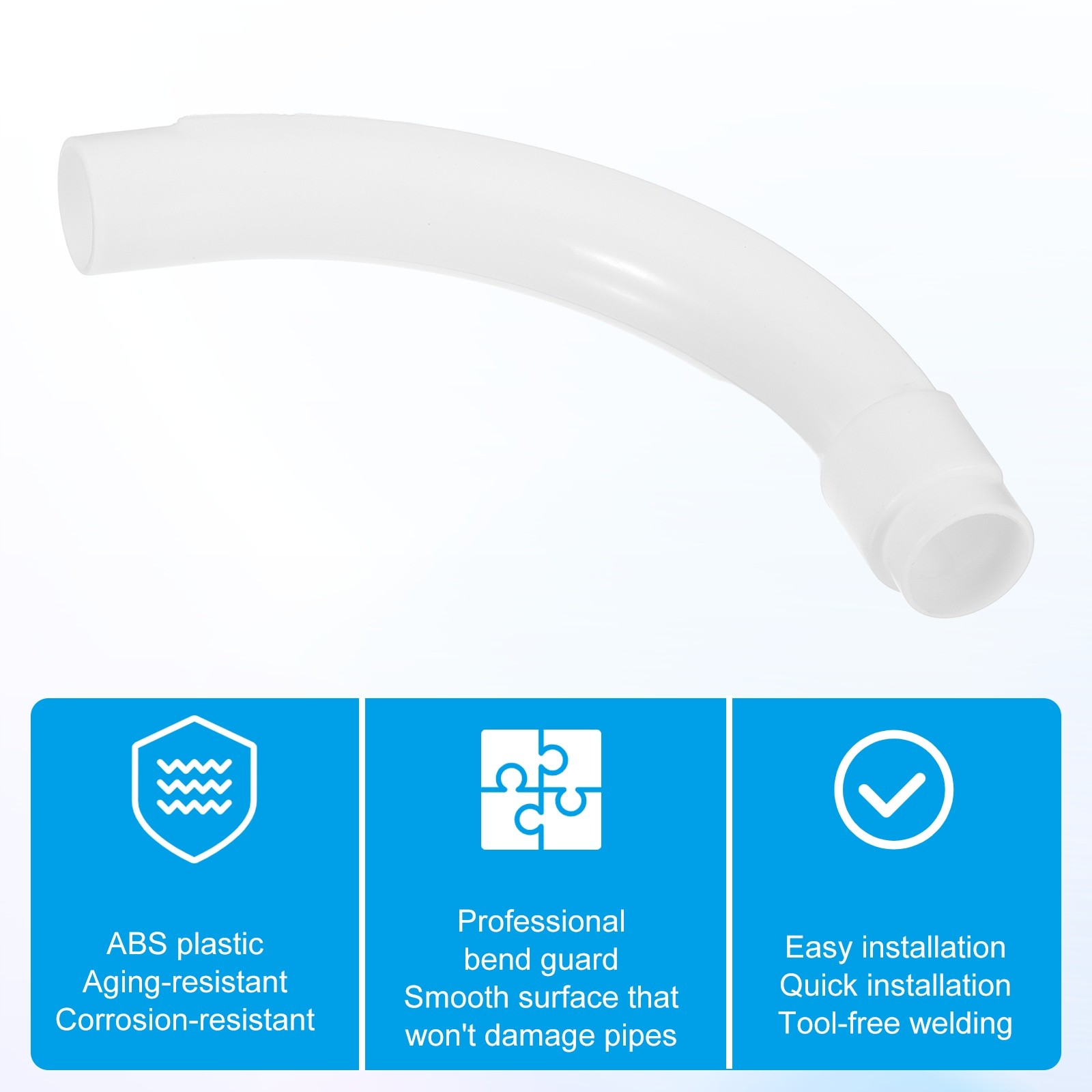 25mm PEX Tube Bend Support, 4Pcs PP Plastic Elbow Bend Support, White