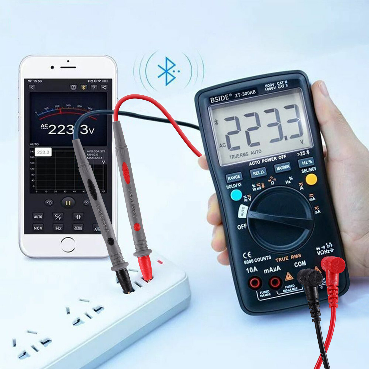 20A Digital MultiMeter Lead Test Pen Probe Wire Voltage Cable Meter Pen Universa