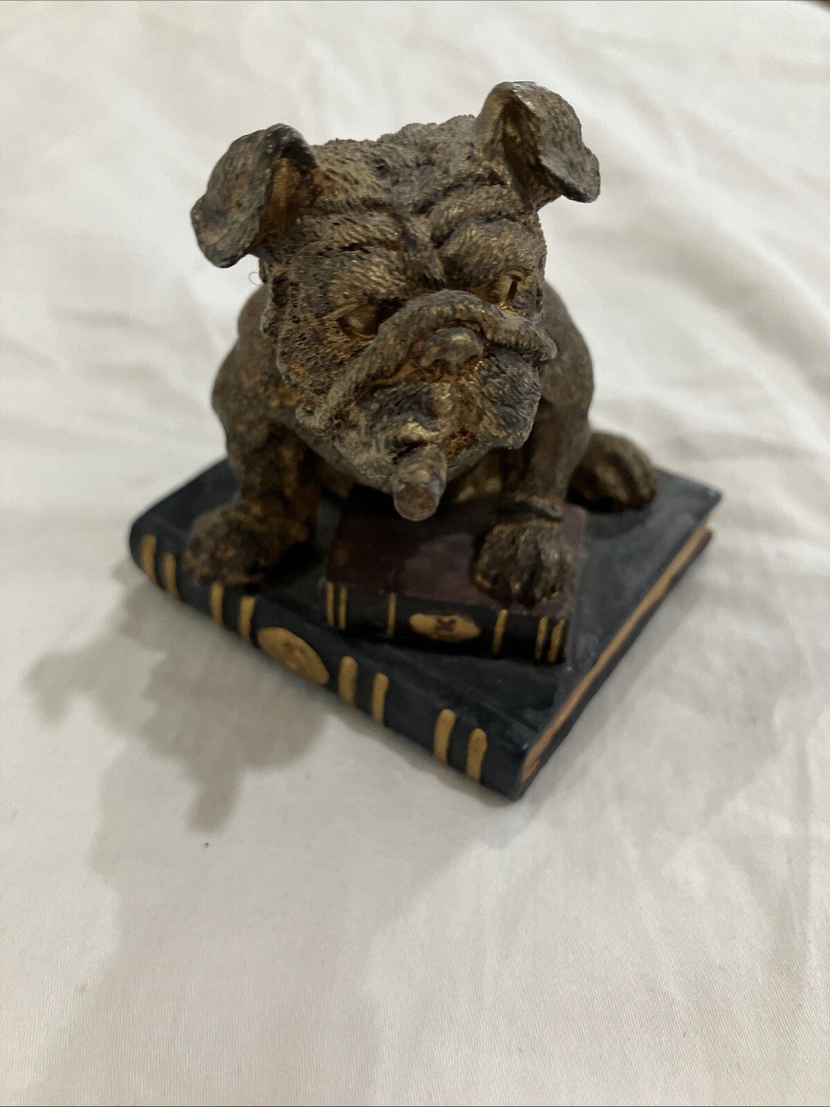 Russ Berries Executive Suite 16015 Bulldog Sitting On Book Smoking Cigar