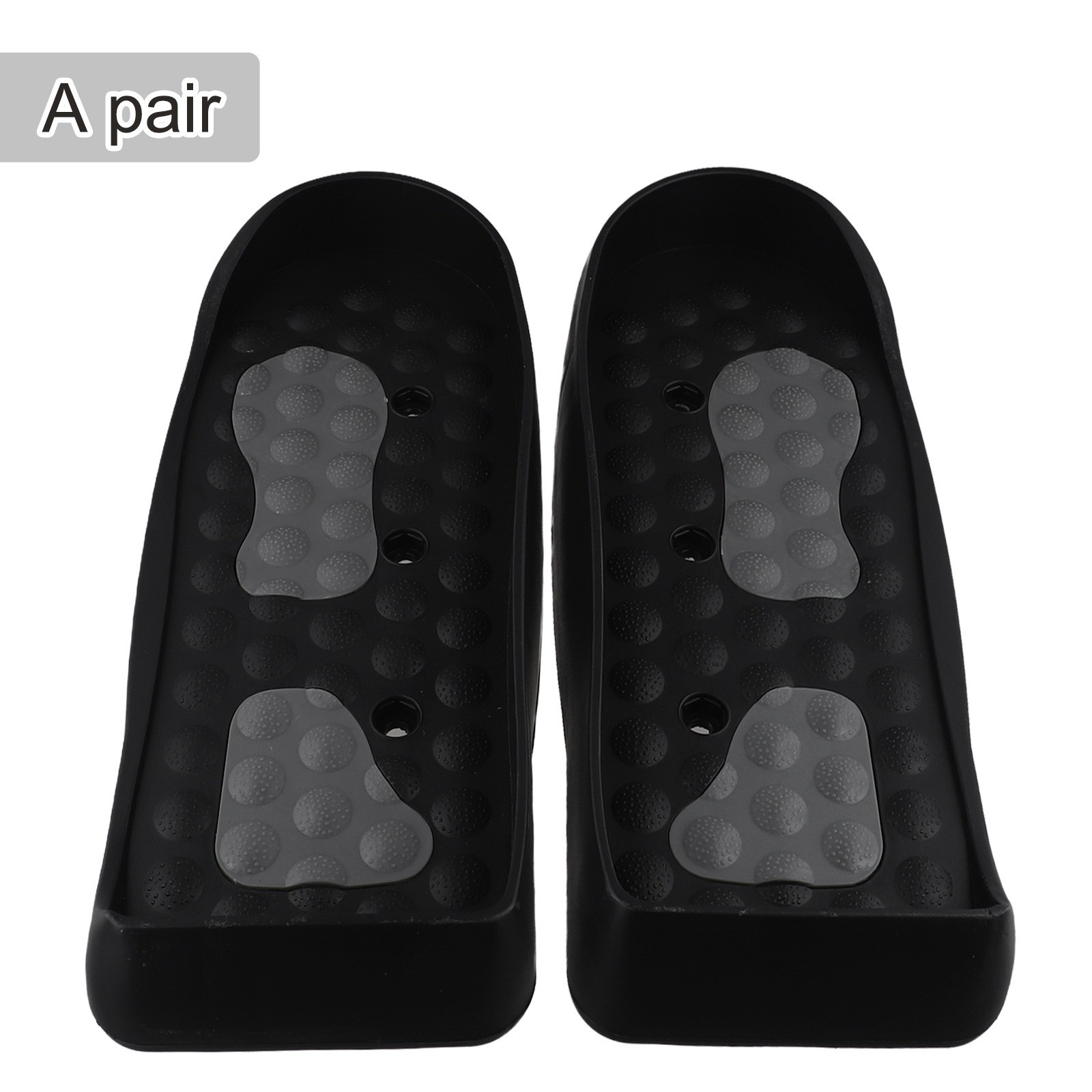 Sleek Black Design Elliptical Machine Footpedal Set Compatible with All