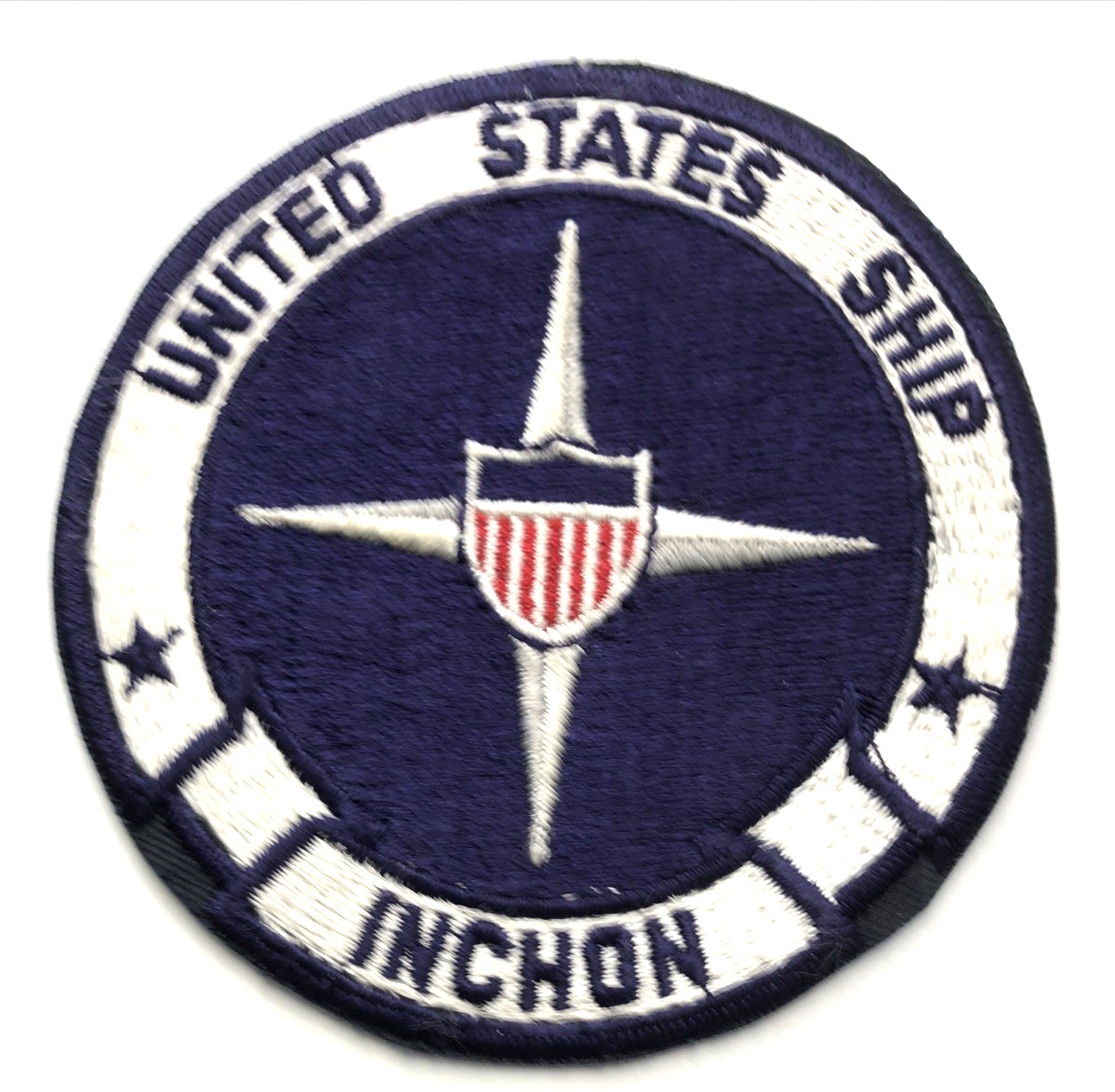 VTG US Navy ship Patch USS Inchon  4"-