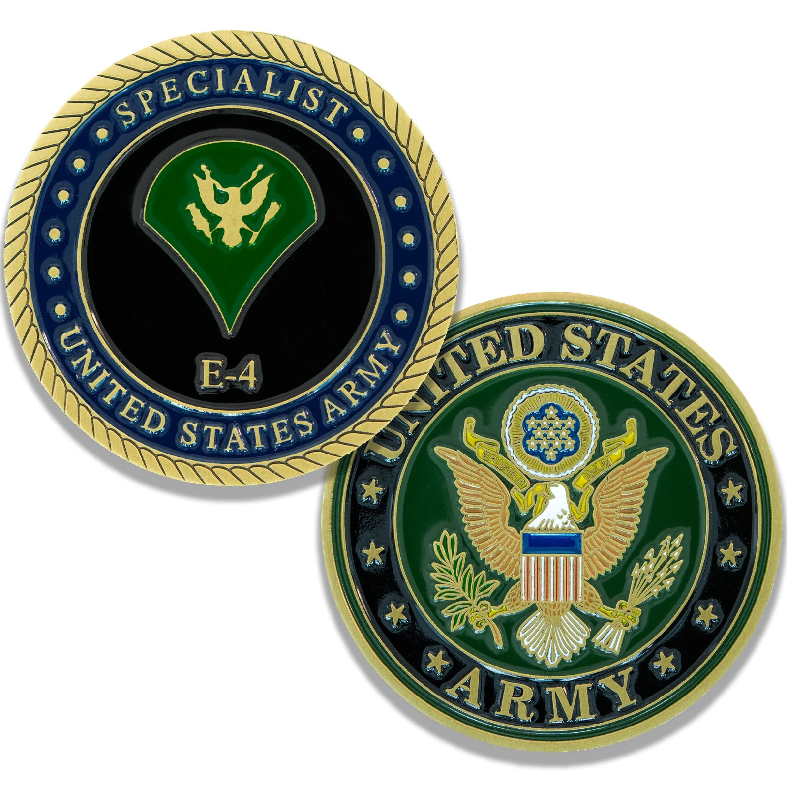 Army Specialist E4 Challenge Coin