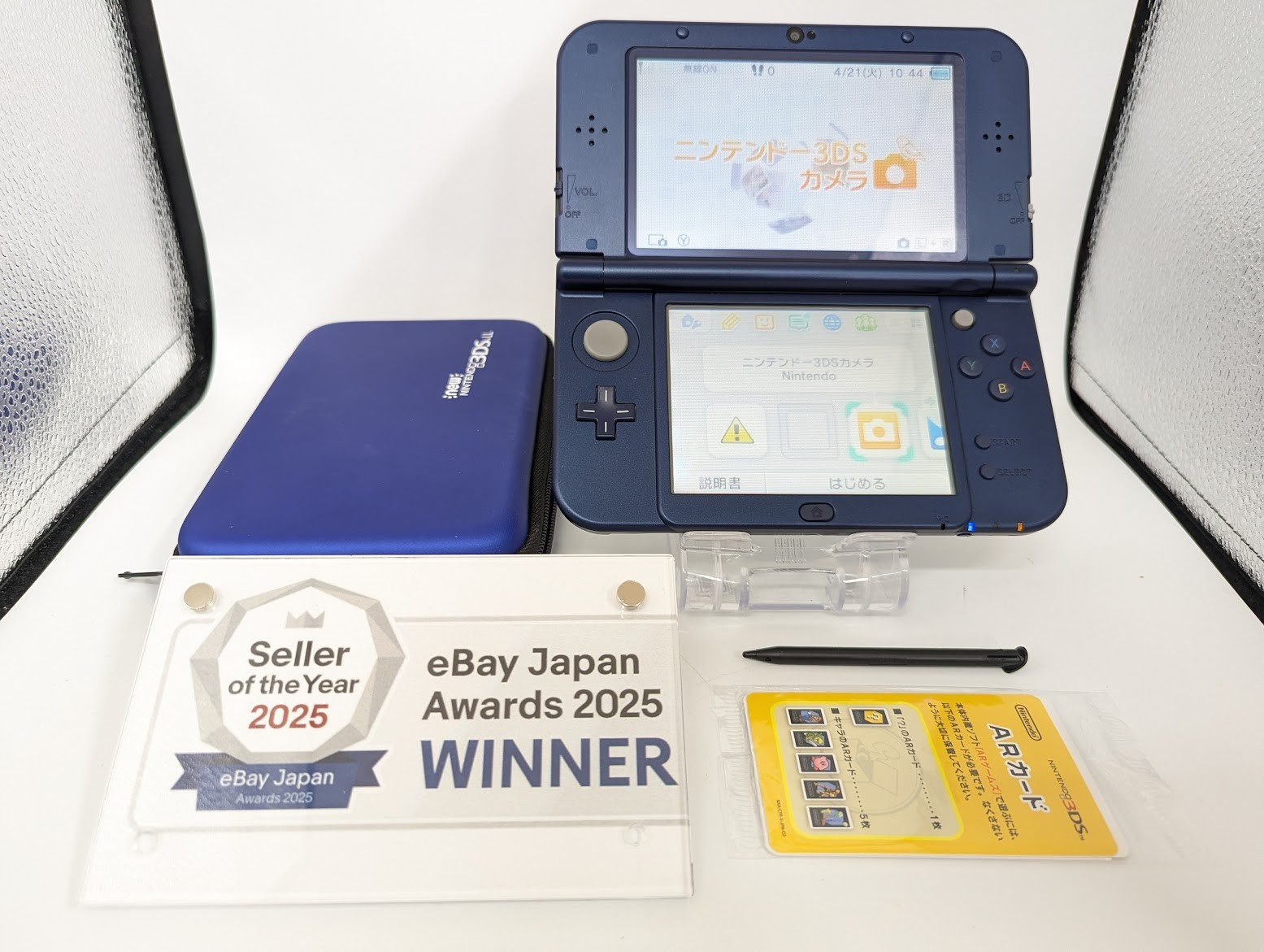 B5799 Nintendo new 3DS LL XL console Metallic Blue Japan w/pen AR card pouch fx