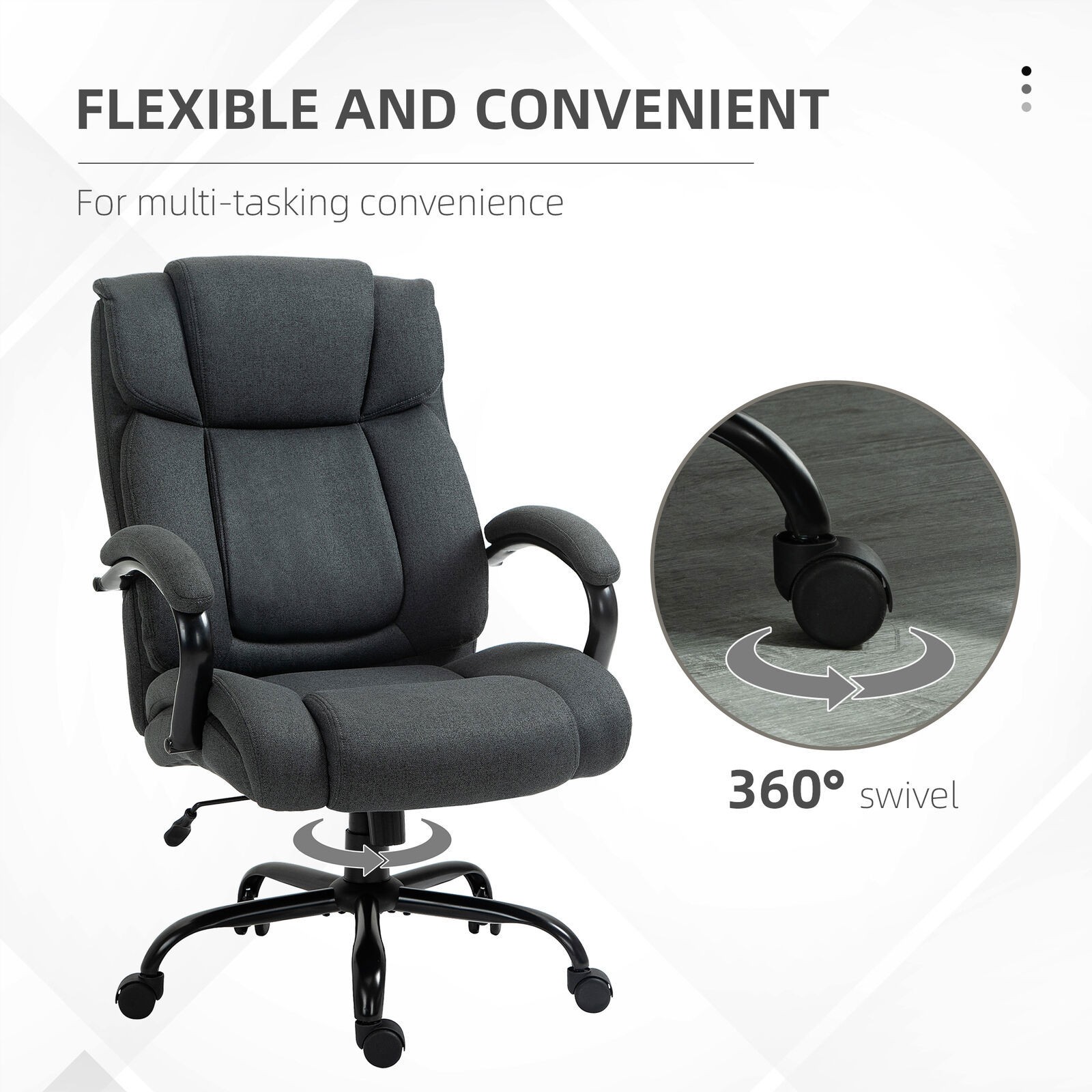 High Back Computer Office Chair Task Ergonomic Reclining Armchair 485lb Capacity