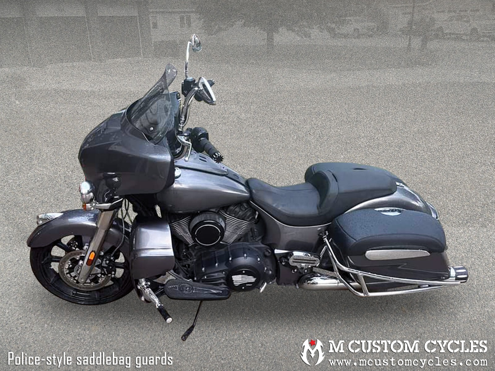 Police-Style Saddlebag Guards - Indian Chieftain, Roadmaster, Springfield, Chief