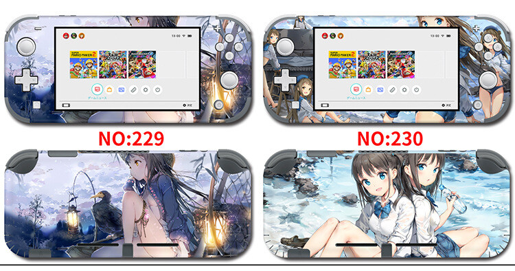 Vinyl Decal Skin Sticker Protector for Nintendo Switch Lite Anime Girl S1 b