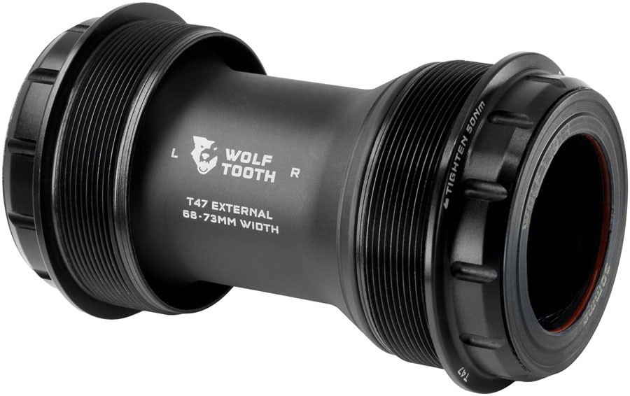 Wolf Tooth T47 External Bottom Bracket | 30mm Spindle, Heavy-Duty Coated Steel,