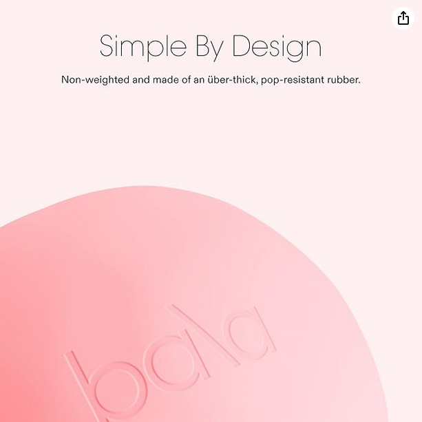 Free Pump Pink Bala 8 inch Non-Weighted Ball Pilates Barre Yoga New