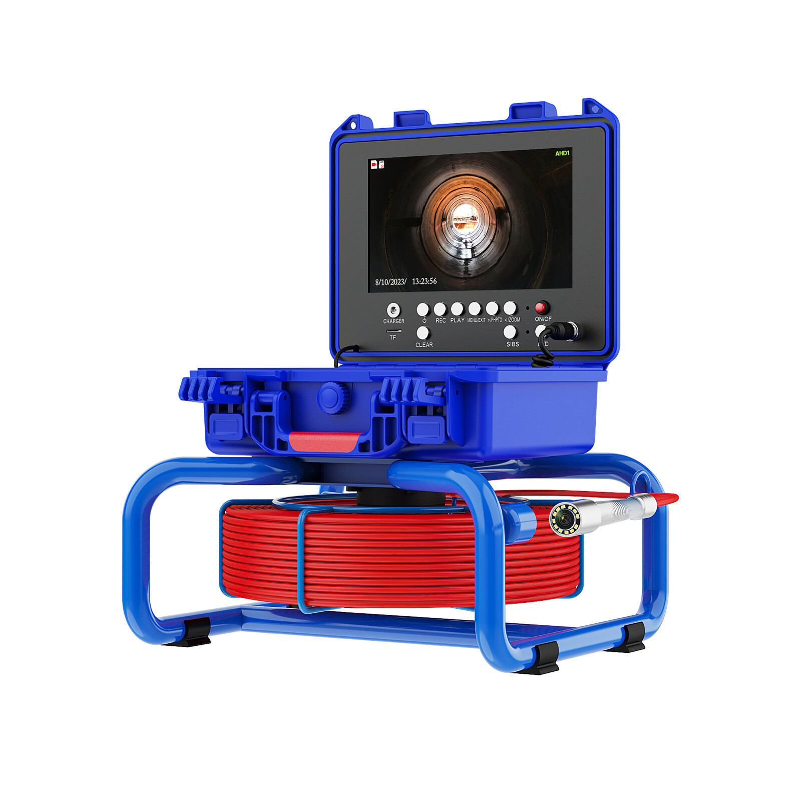 40M Sewer Camera 512hz Pipe Inspection Camera Self-leveling 9" Meter Counter DVR