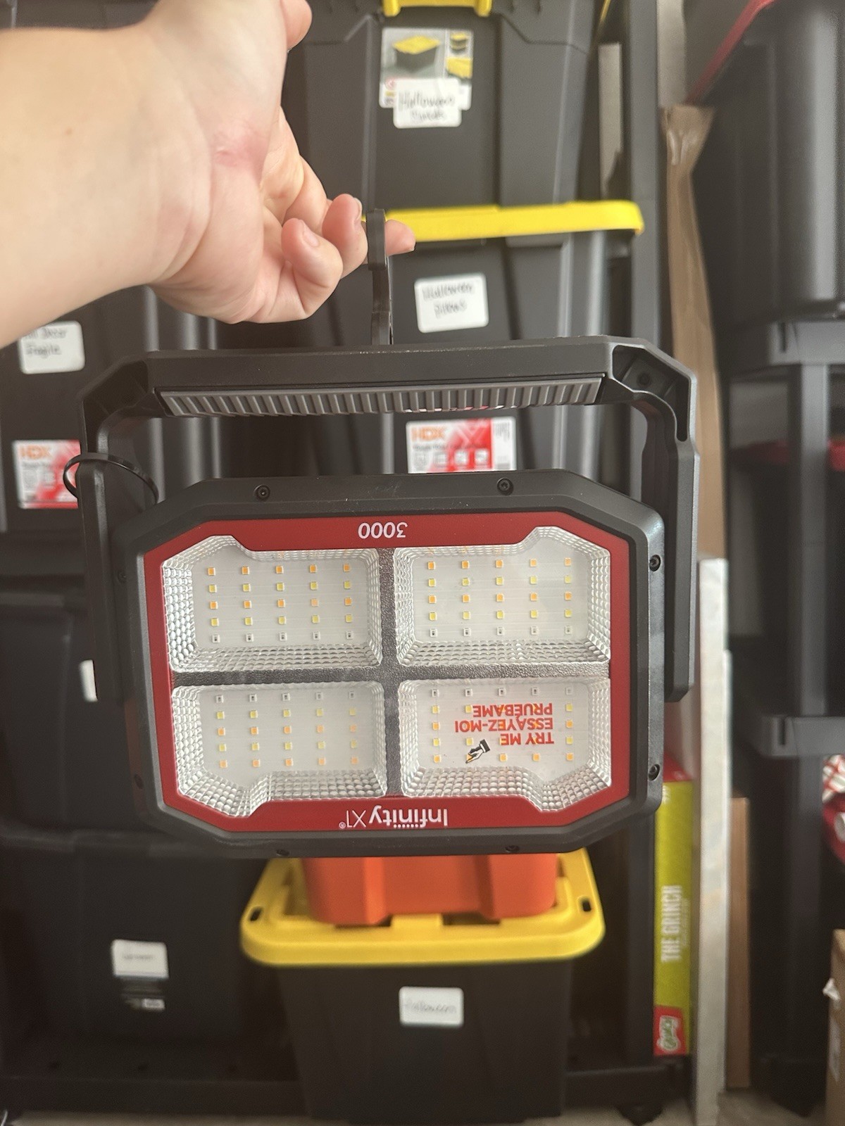 NEW Infinity X1 Dual Powered Solar LED Work Light 3000 Lumen