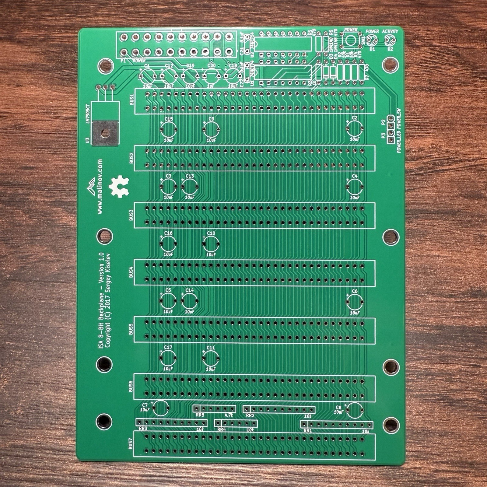 ISA 8-Bit Backplane PCB By Sergey Kiselev HASL PCB Only