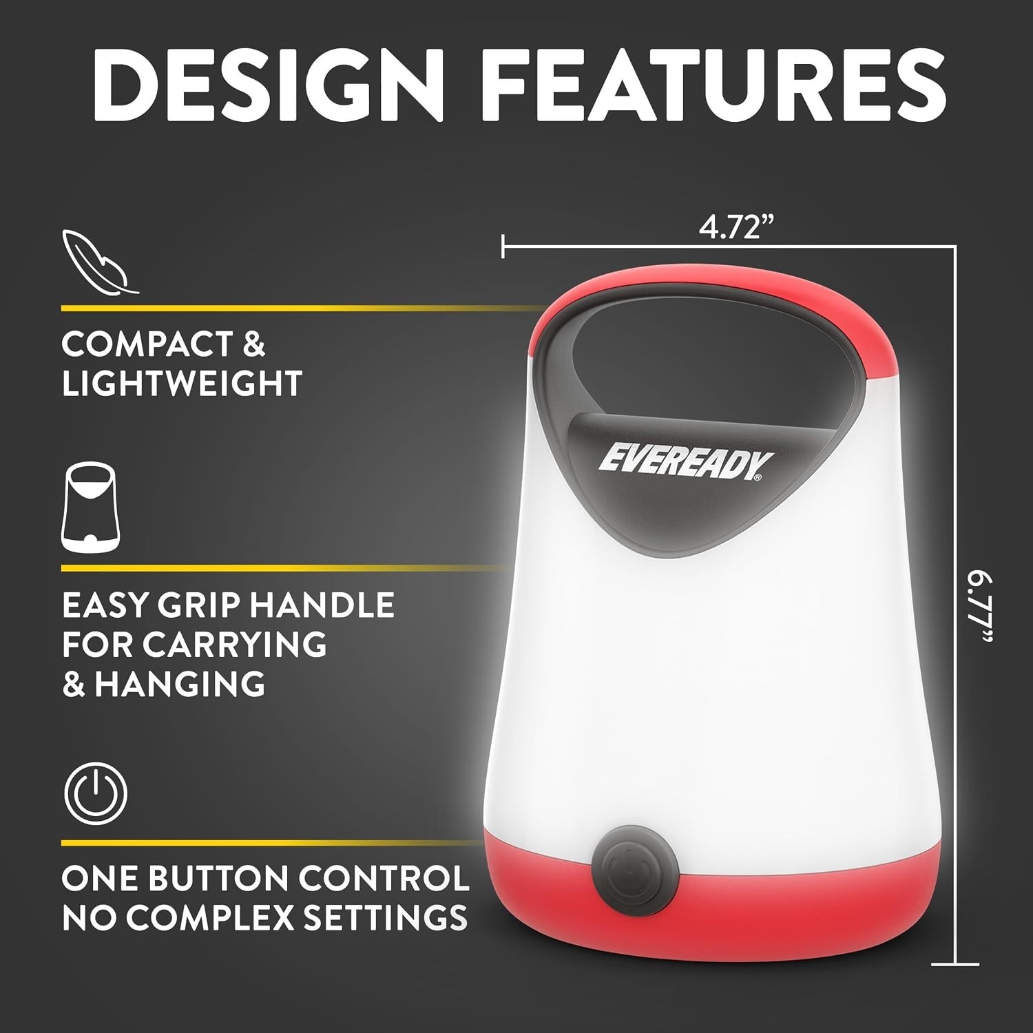 Durable Handheld LED Lantern X-250 - 100 Hour Runtime, Ideal for Power Outages
