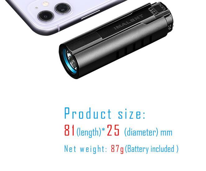 IMALENT LD70 4000 Lumens OLED Display MINI Keychain Portable Camping Flashlight
