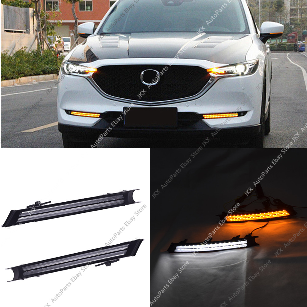 LED Daytime Running Light DRL Turn Fog Light Kit H FOR MAZDA CX-5 2017 2021