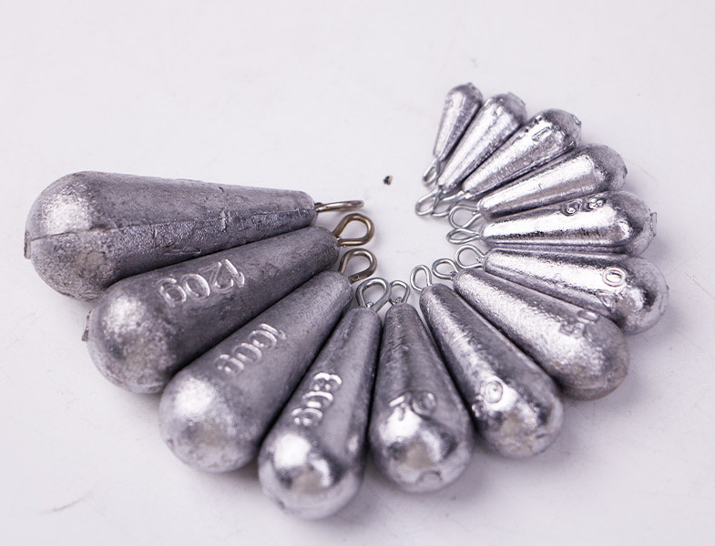 3.5g-200g Fishing Weight Lead Sinker Tear Drop Shot Weights Bass Fishing Tackle