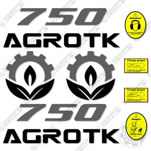 Fits Agrotk 750 Decal Kit Hammer Replacement Stickers - 7 YEAR OUTDOOR 3M VINYL!