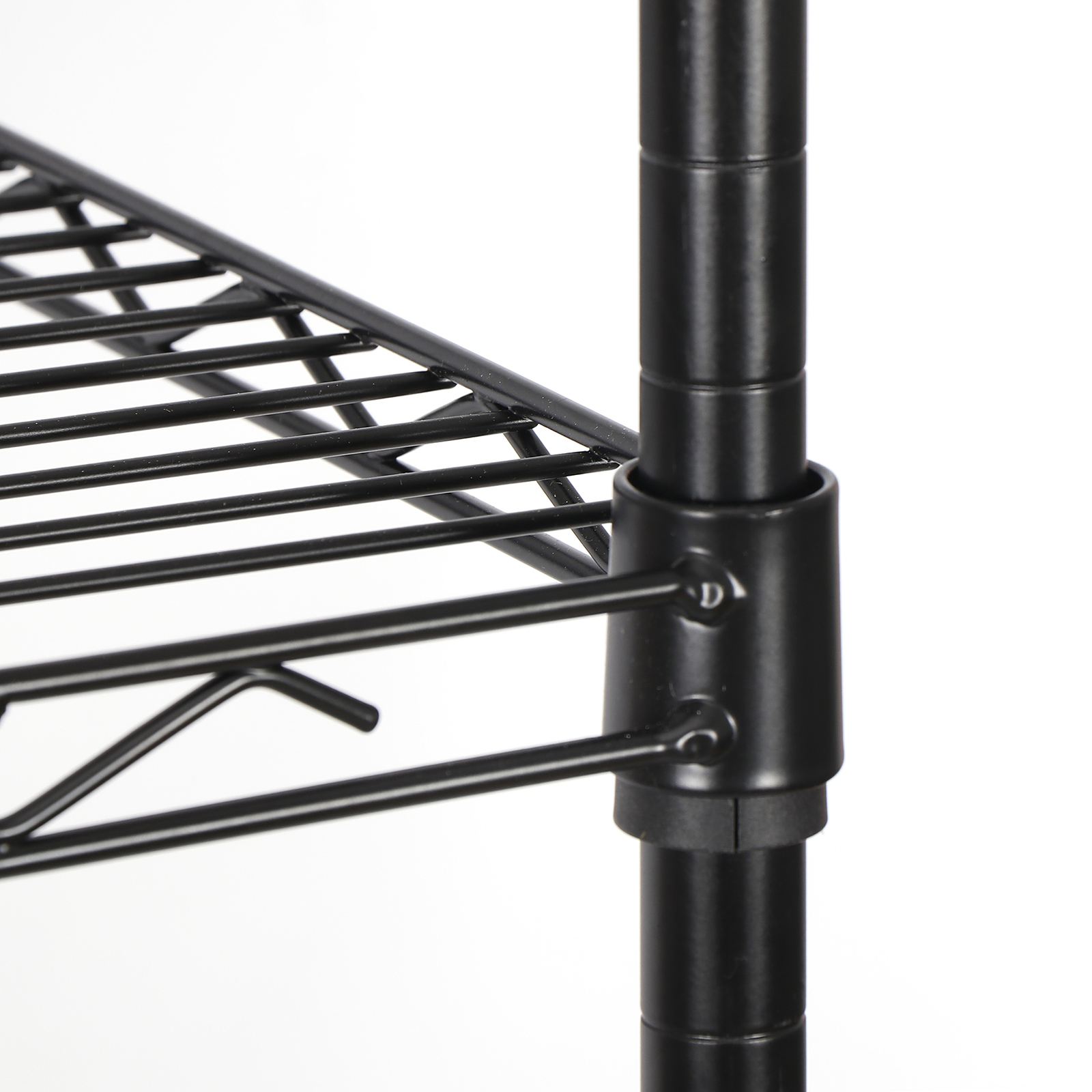5 Tiers Wire Shelving Unit Rack Large Space Adjustable Storage Shelves Kitchen