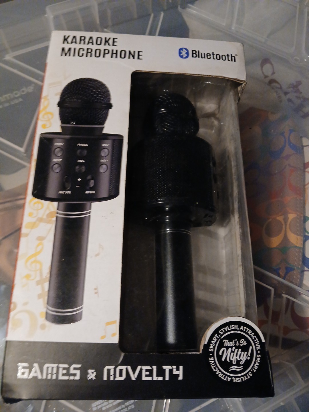 Karaoke Microphone Nifty Games & Novelty Bluetooth New Wireless Singing Fun