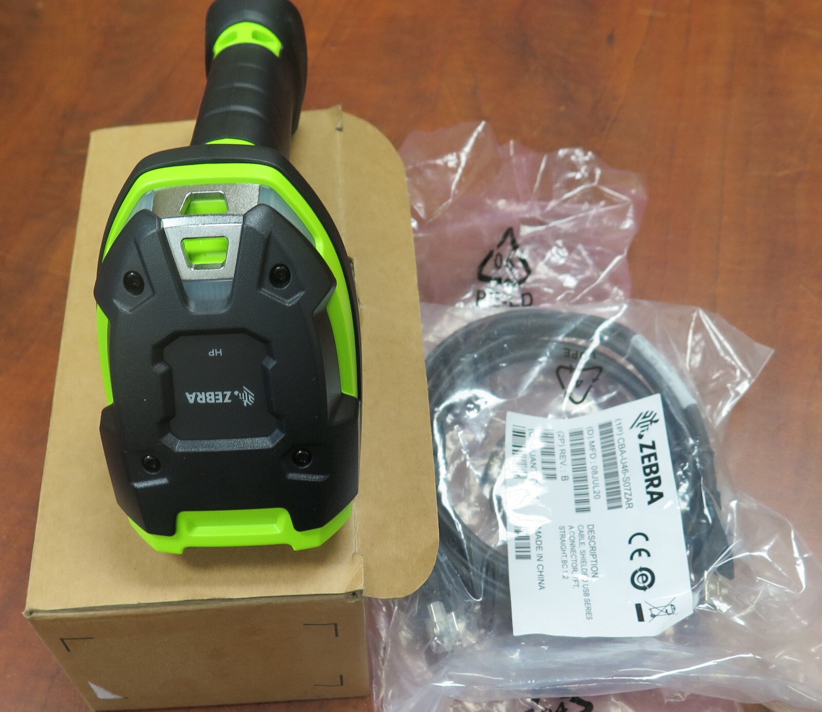 Zebra DS3608-HP Ultra Rugged Handheld 2D Corded Barcode Scanner with USB Cable