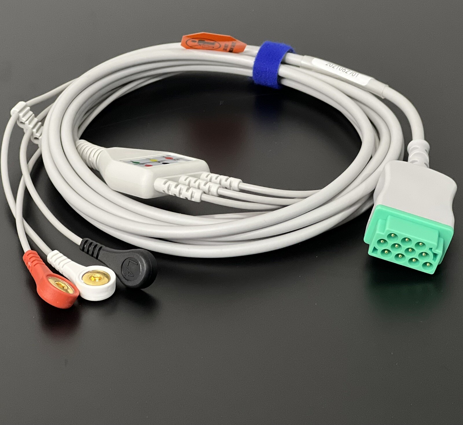 GE Dash 5000 Compatible 3 Lead Snap ECG Cable  - Same Day Shipping