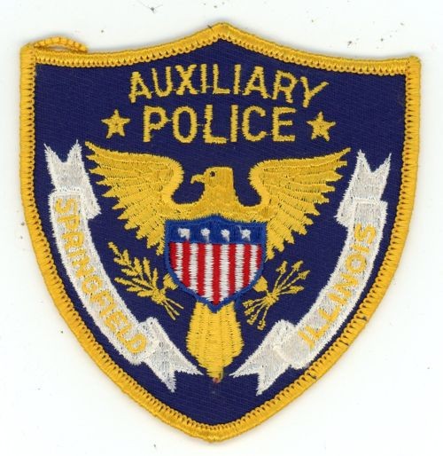 ILLINOIS IL SPRINGFIELD POLICE AUXILIARY NICE SHOULDER PATCH SHERIFF