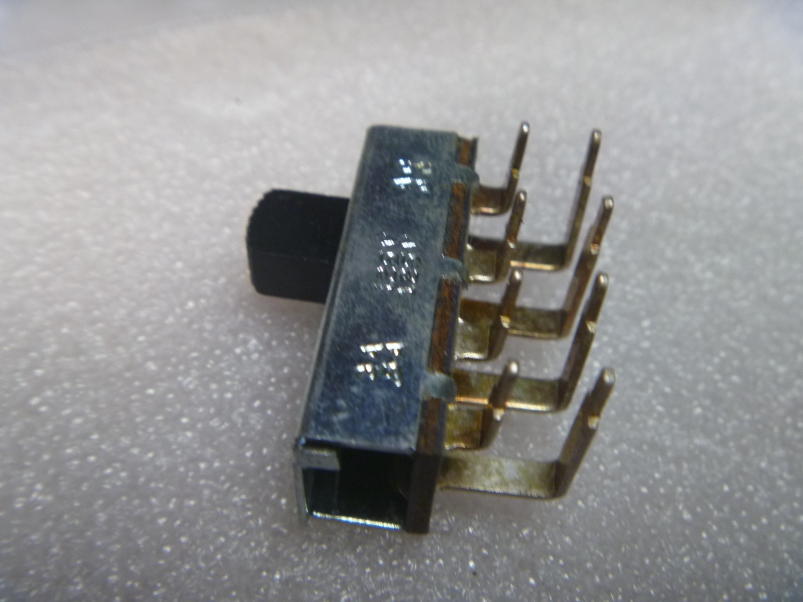 Stackpole Slide Switch 3 Position 2 Pole 8 Pin Right Angle PC Board Mount
