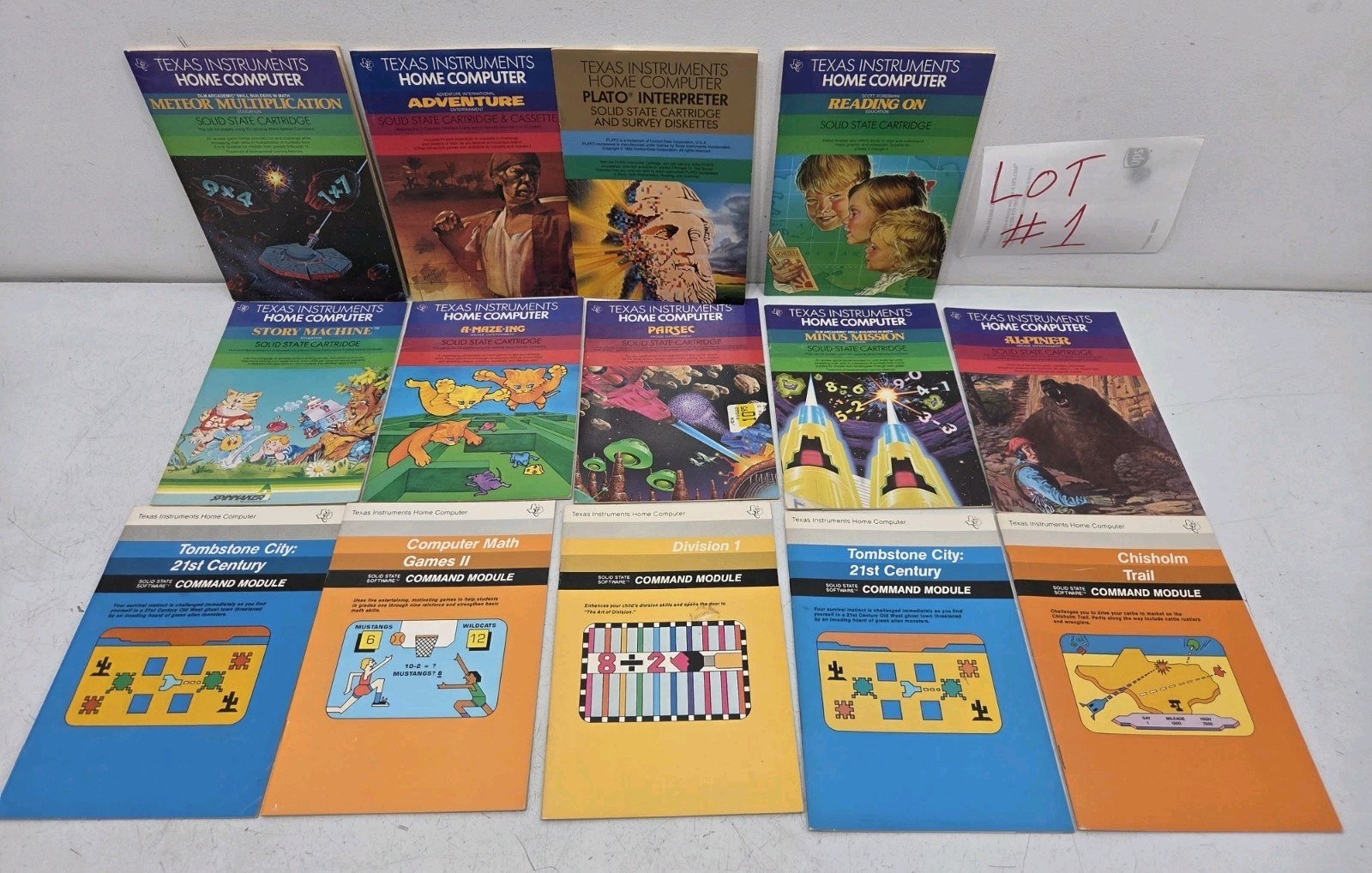Vintage Texas Instruments Home Computer TI99/4A Game Manual Book Guide - Lot 1
