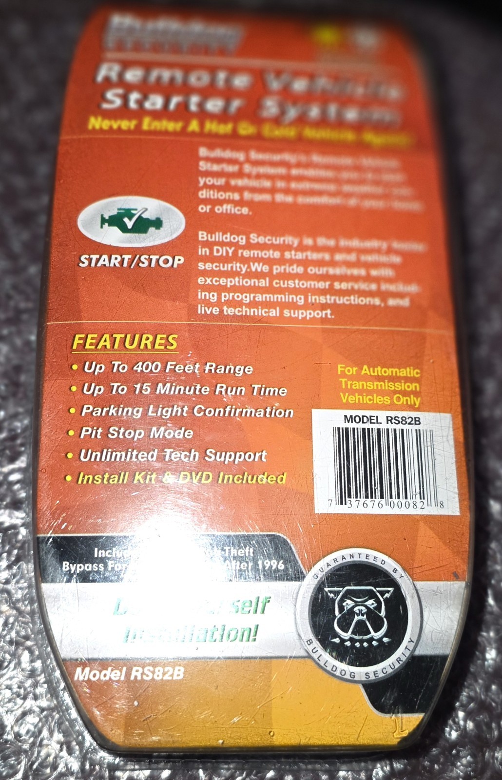 New Bulldog Security Remote Vehicle Starter System Model RS82B Anti-Theft Bypass