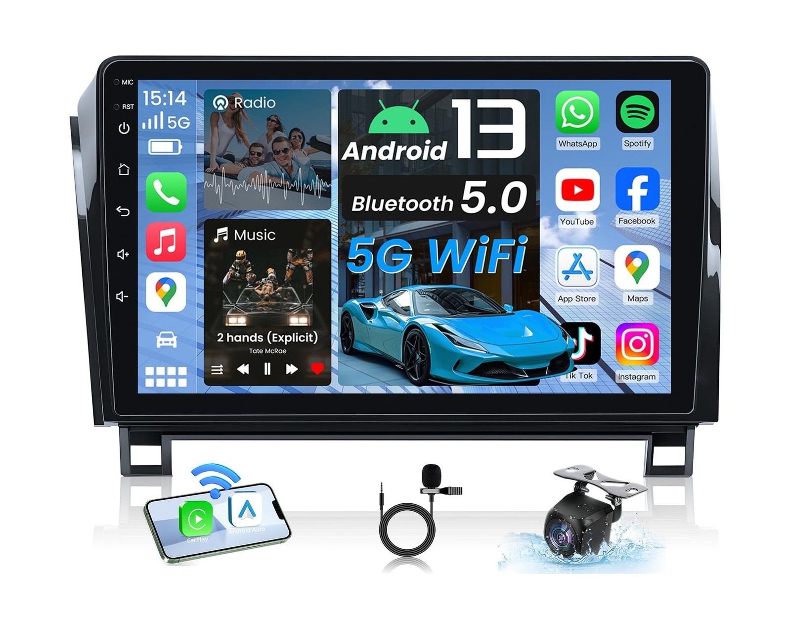 8 Core Car Radio for Toyota Tundra 2007-2013: 6+128G Car Stereo with 1280x800...