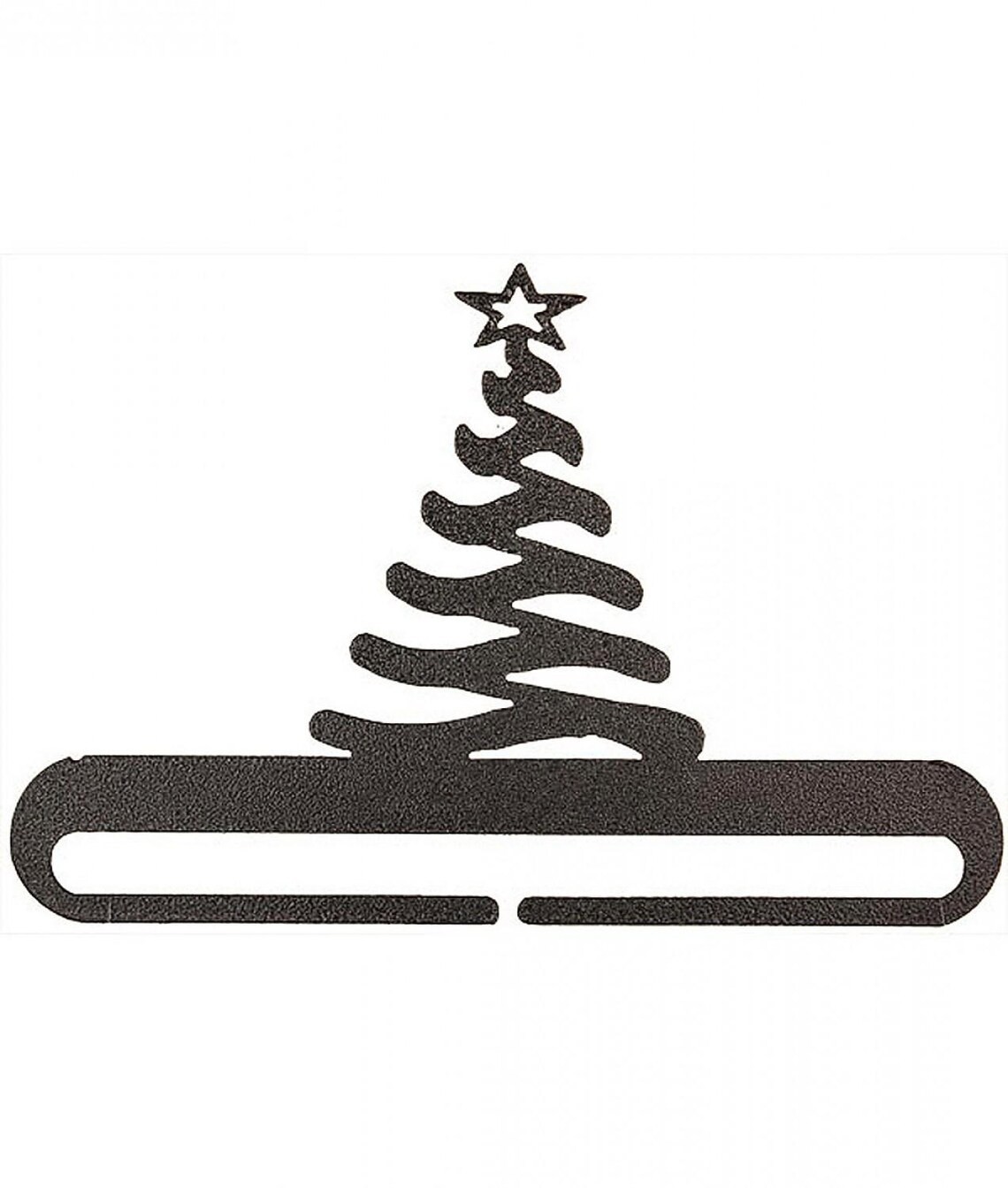 6-1/4" Modern Christmas Tree Split Bottom Embroidery Project Holder Quilt Hanger