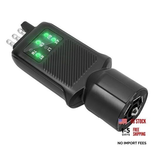 7 Pin Trailer Plug Tester & 4 Pin Trailer Tester with Double-Sided LED