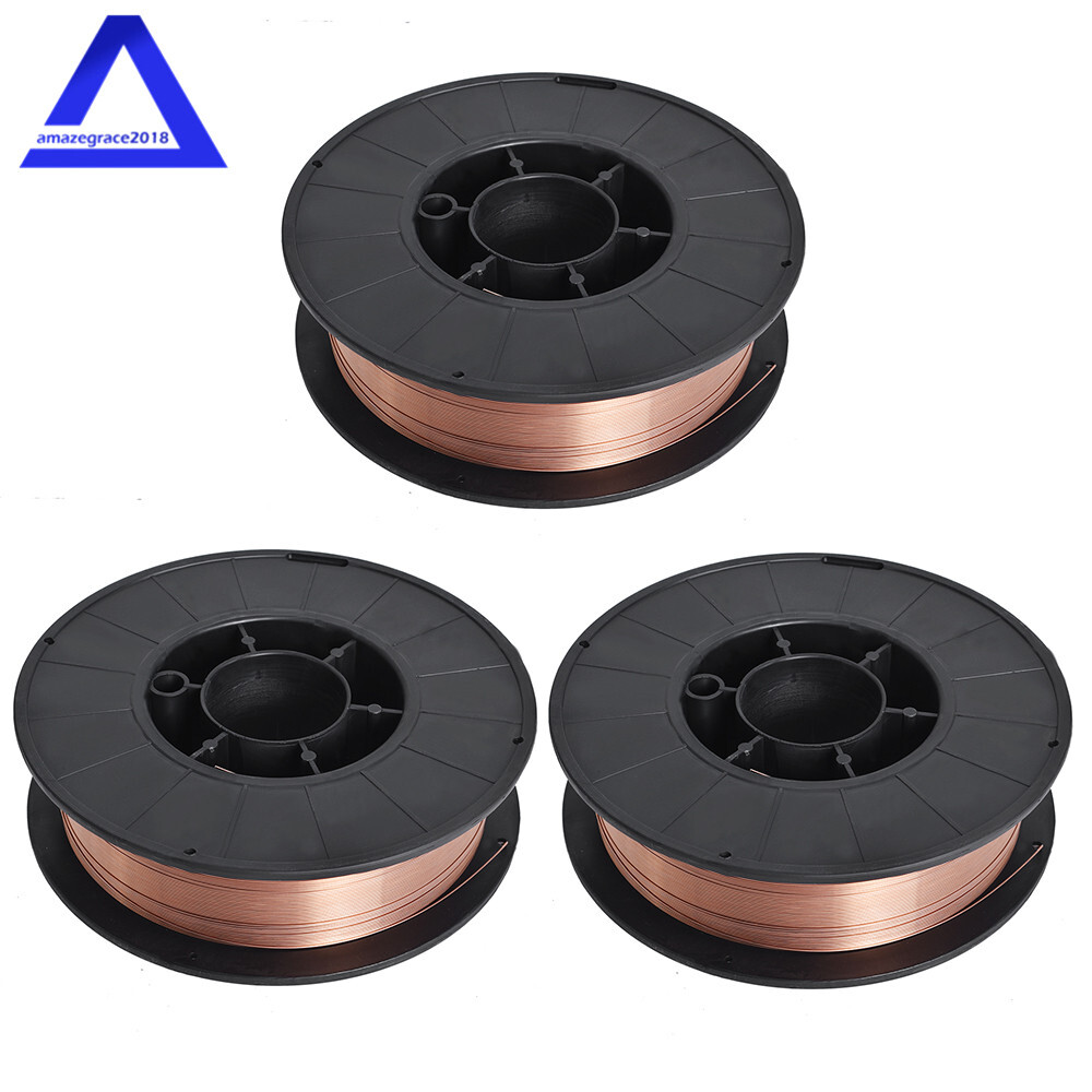3Pack ER70S-6 .035" (0.9mm) Mild Steel MIG Welding Wire 11-Lb Roll