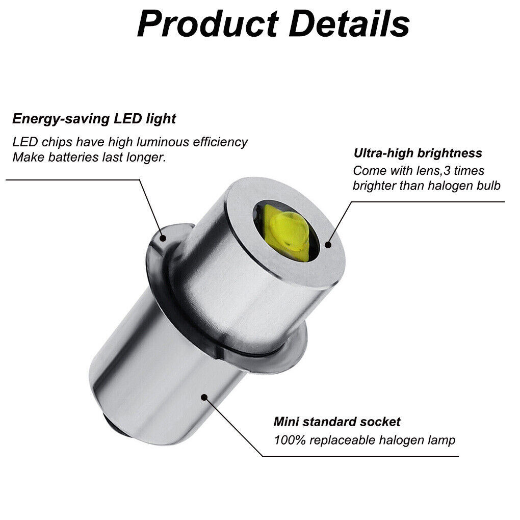 (2) 18 v VOLT Flashlight Replacement White Bulb For MILWAUKEE M18 V18 Worklight