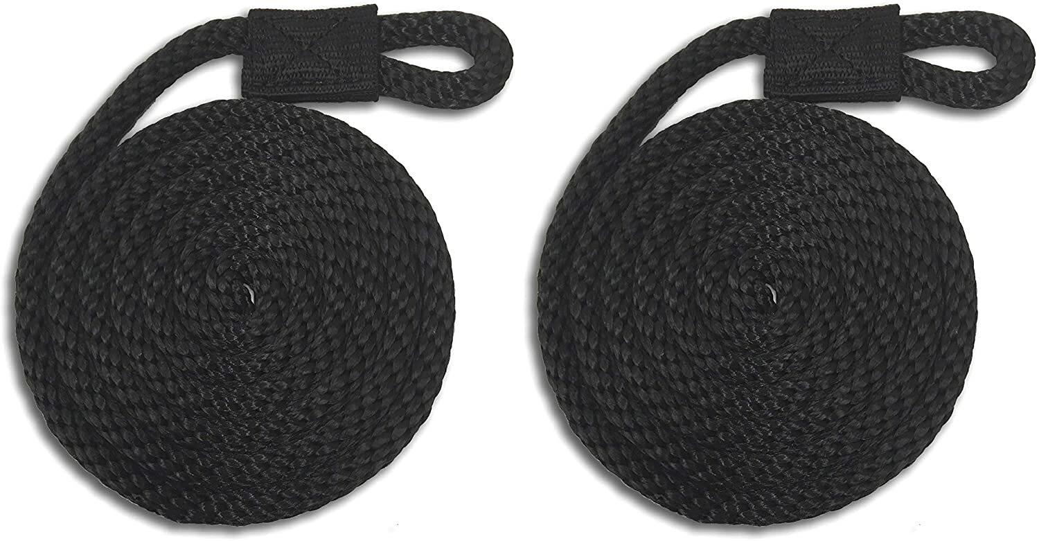 Mad Dog Black Fender Line - 1/4" x 10' - Sold in Pairs - Made in the USA