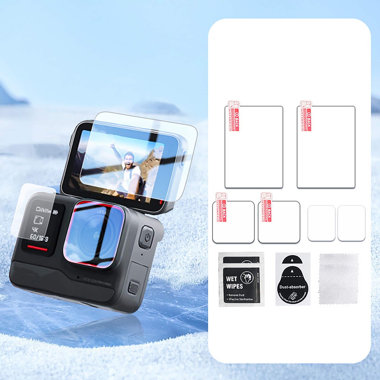 HD Tempered Glass Screen Film Protector for Insta360 Ace Pro Lens Protector