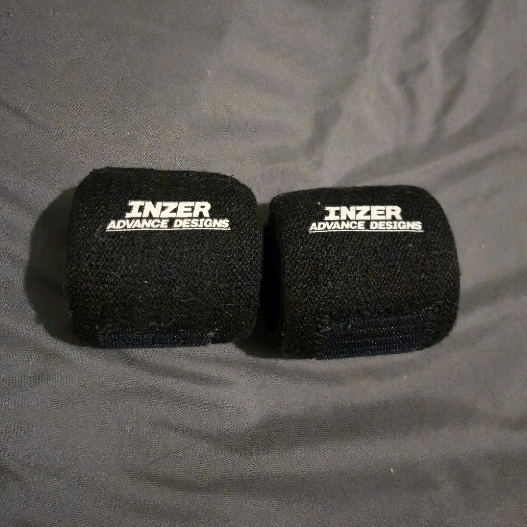 Inzer Advance Designs Black Wrist Wraps for Weight Lifting Gym Training Pair