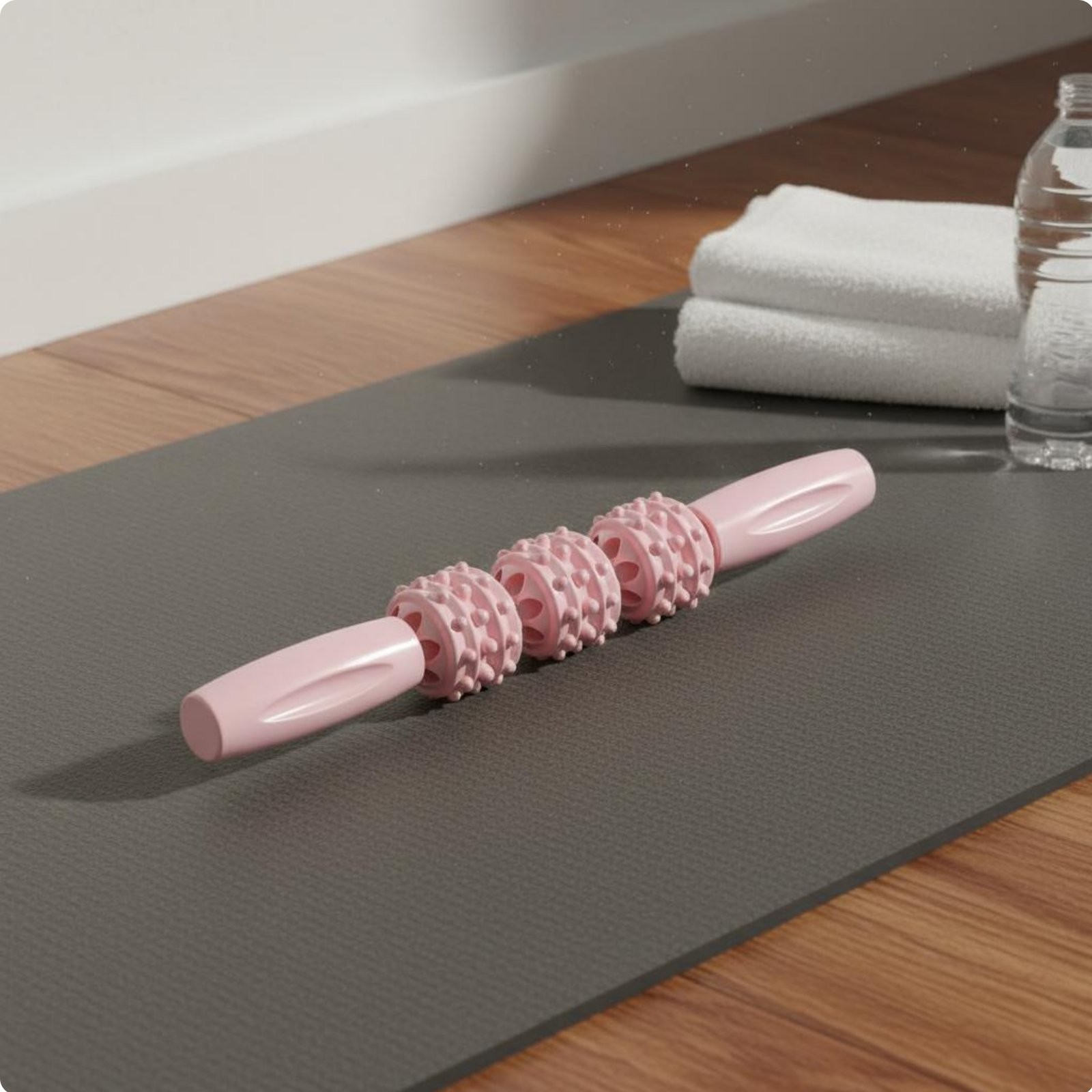 Spiky Massage Roller Stick Long-Lasting Stainless Steel Core Stretching Muscle