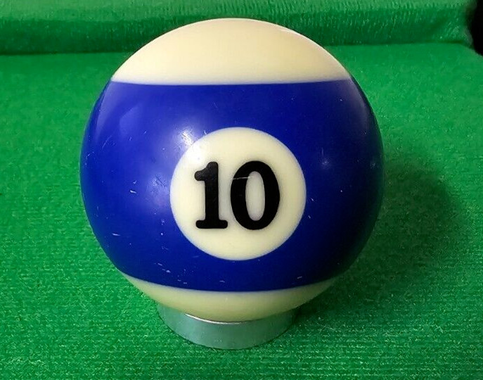 VTG Replacement Billiard Pool Ball 2 1/4" Diameter Standard # 10 Stripe Blue##