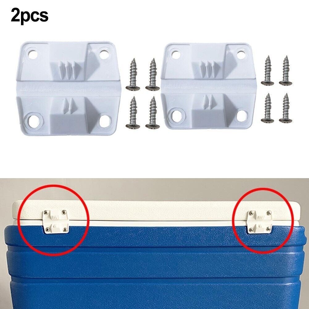 For COLEMAN COOLER PLASTIC HINGE SET REPLACEMENT 2x HINGES 8x SCREWS 5283-1141